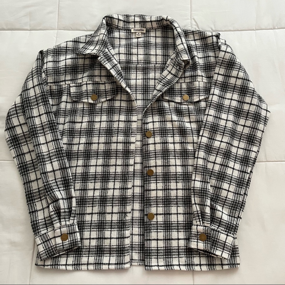 Flannel plaid sweater
